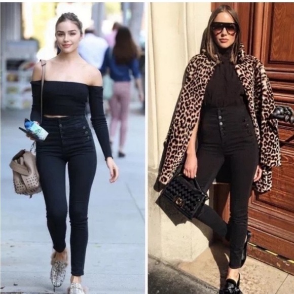 J Brand Natasha Sky High Skinny Button Fly Jean Bluebird Deep Indigo 23 - Picture 11 of 11